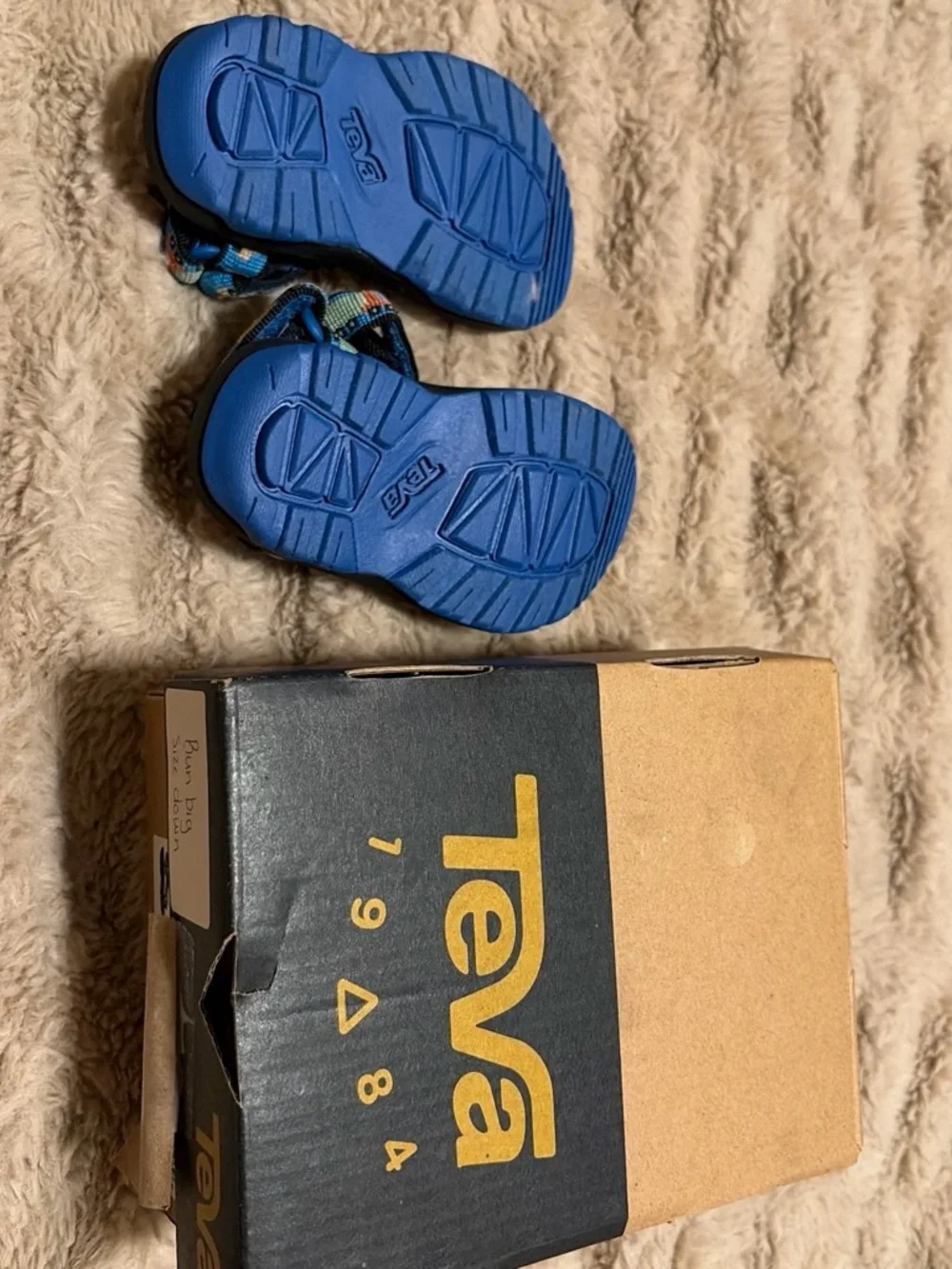 Teva Kids Blue Patterned Strap Sandals
